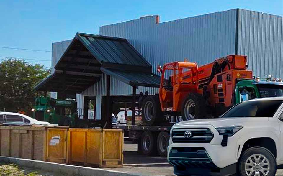 Exterior construction site of newly built Village Powersports
