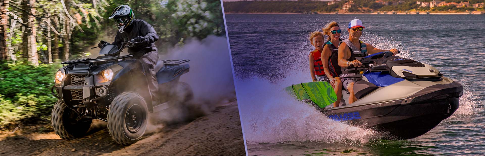 Kawasaki Side-by-Side and Sea-Doo personal watercraftn